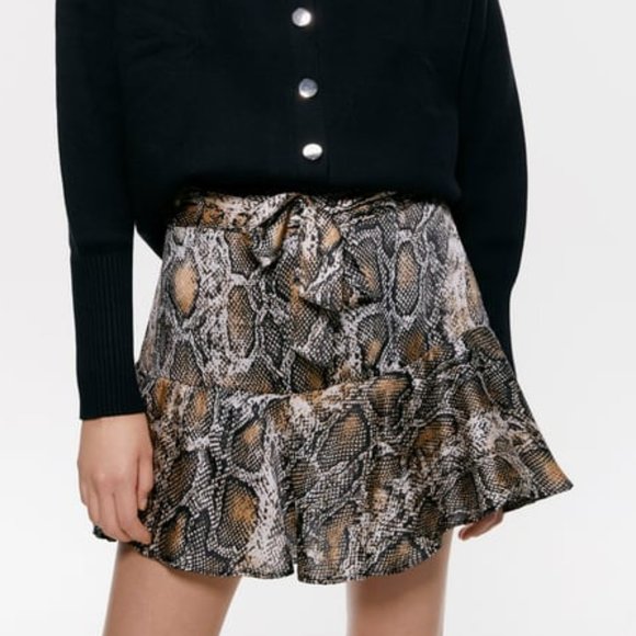 Zara Dresses & Skirts - Zara Snake Print Skort - Size S